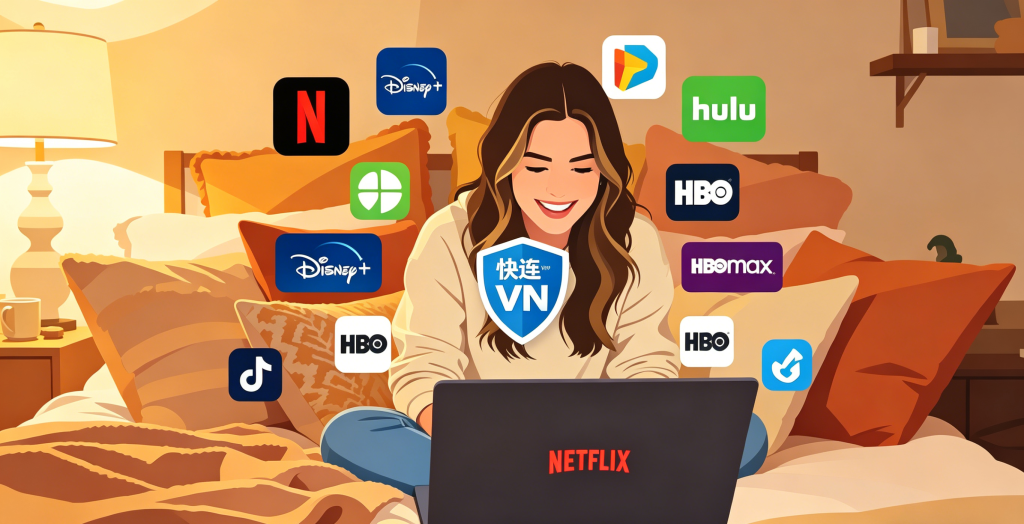 海外追剧党福音：快连VPN解锁Netflix、Disney+等海外平台